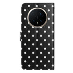 For Honor Magic8 Pro 5G Leather Case Polka Dot Pattern Wallet Stand Folio Phone Cover