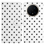 For Honor Magic8 Pro 5G Leather Case Polka Dot Pattern Wallet Stand Folio Phone Cover