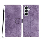 Samsung Galaxy A57 5G-etui med sommerfugledesign, sammenklappeligt læderetui med berøringsbeskyttelse