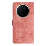 For Honor Magic8 Pro 5G Case Butterfly Design Flip Wallet Leather Phone Cover Skin-Touch