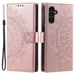 Samsung Galaxy S26+ Stativfodral Präglat Totem PU-läder Plånboksfodral med Handledsrem