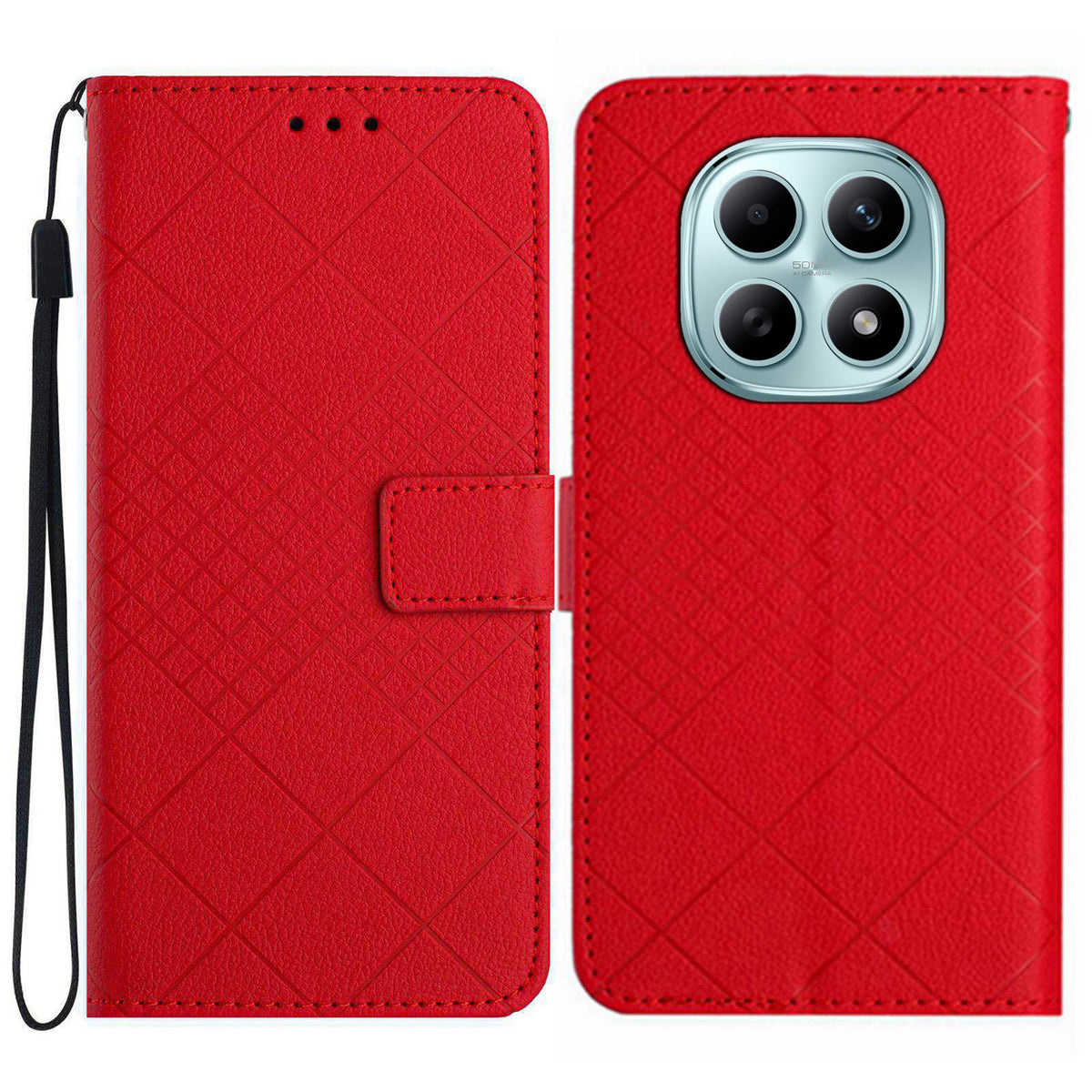 For Xiaomi Redmi Note 15 Pro 4G (Global) Case Wallet Imprint PU Leather Flip Folio Phone Cover