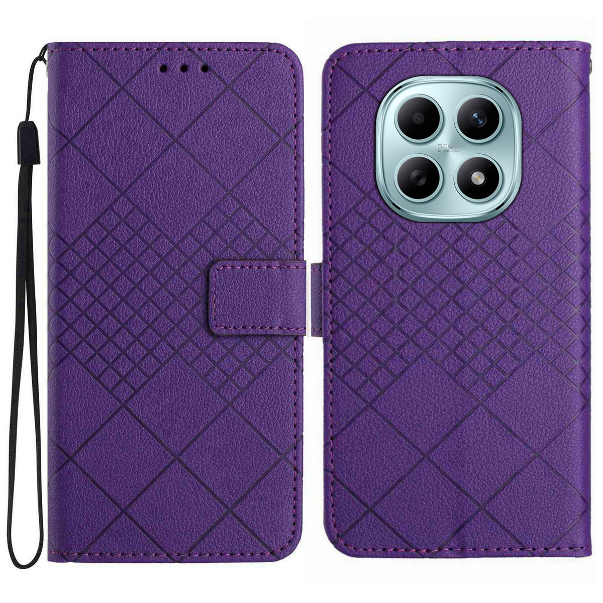 For Xiaomi Redmi Note 15 Pro 4G (Global) Case Wallet Imprint PU Leather Flip Folio Phone Cover