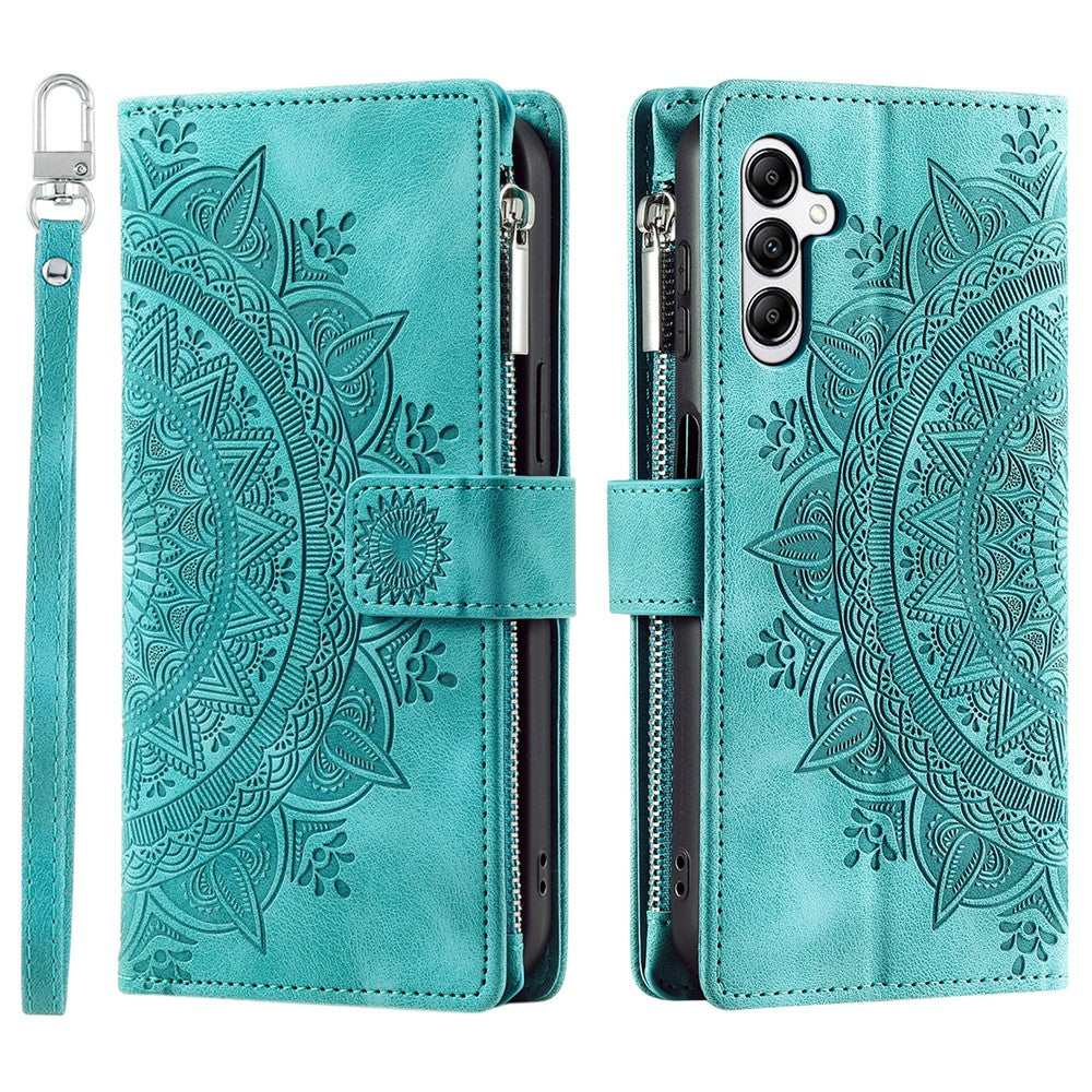 Plånboksfodral för Samsung Galaxy S26+ med mandala-mönster och PU-läder med handledsrem