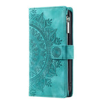 For Samsung Galaxy A37 5G Wallet Case Mandala Flower Pattern PU Leather Phone Cover with Wrist Strap