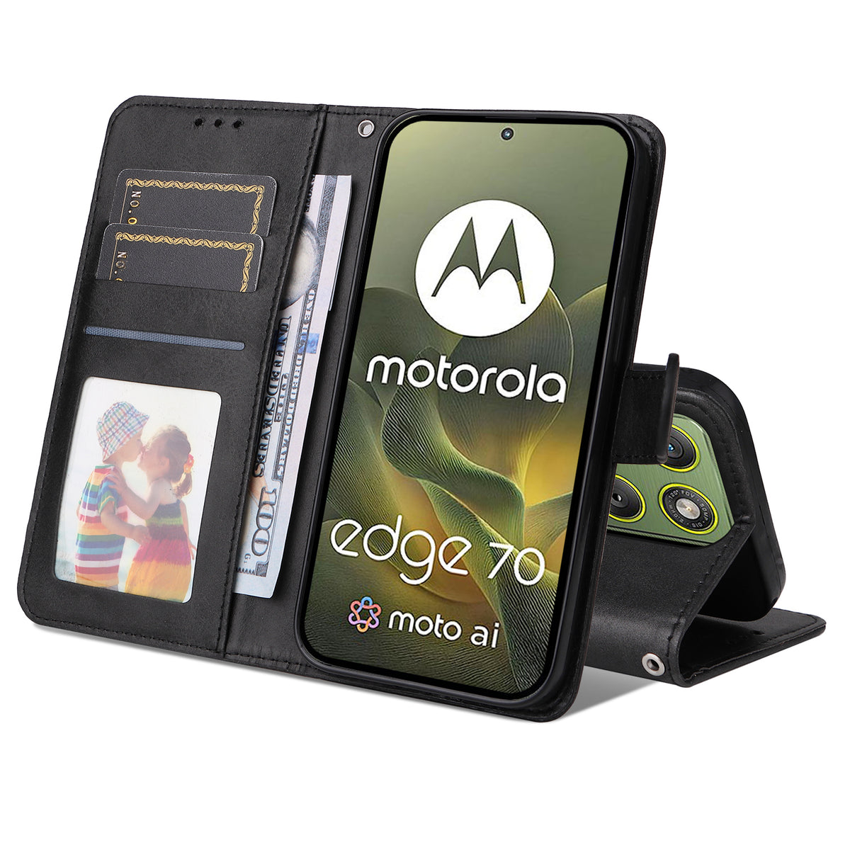For Motorola Edge 70 5G Case Wallet PU Leather Folio Flip Phone Cover