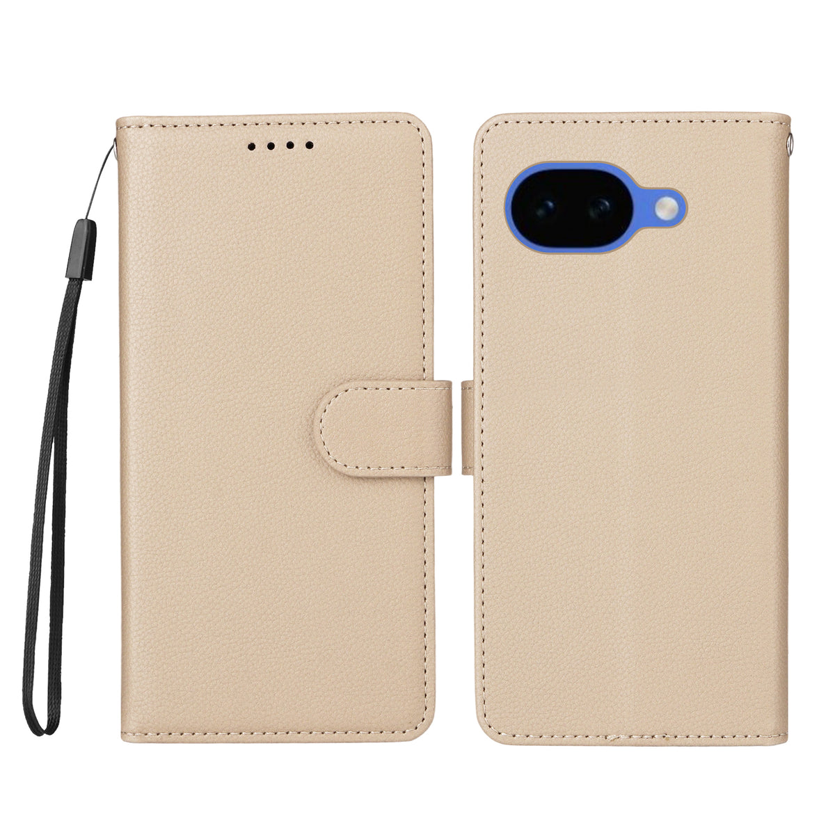 Til Google Pixel 10a Cover RFID Blokerende 3 Kortlommer PU Læder Telefoncover med Håndrem