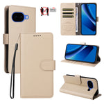 Til Google Pixel 10a Cover RFID Blokerende 3 Kortlommer PU Læder Telefoncover med Håndrem