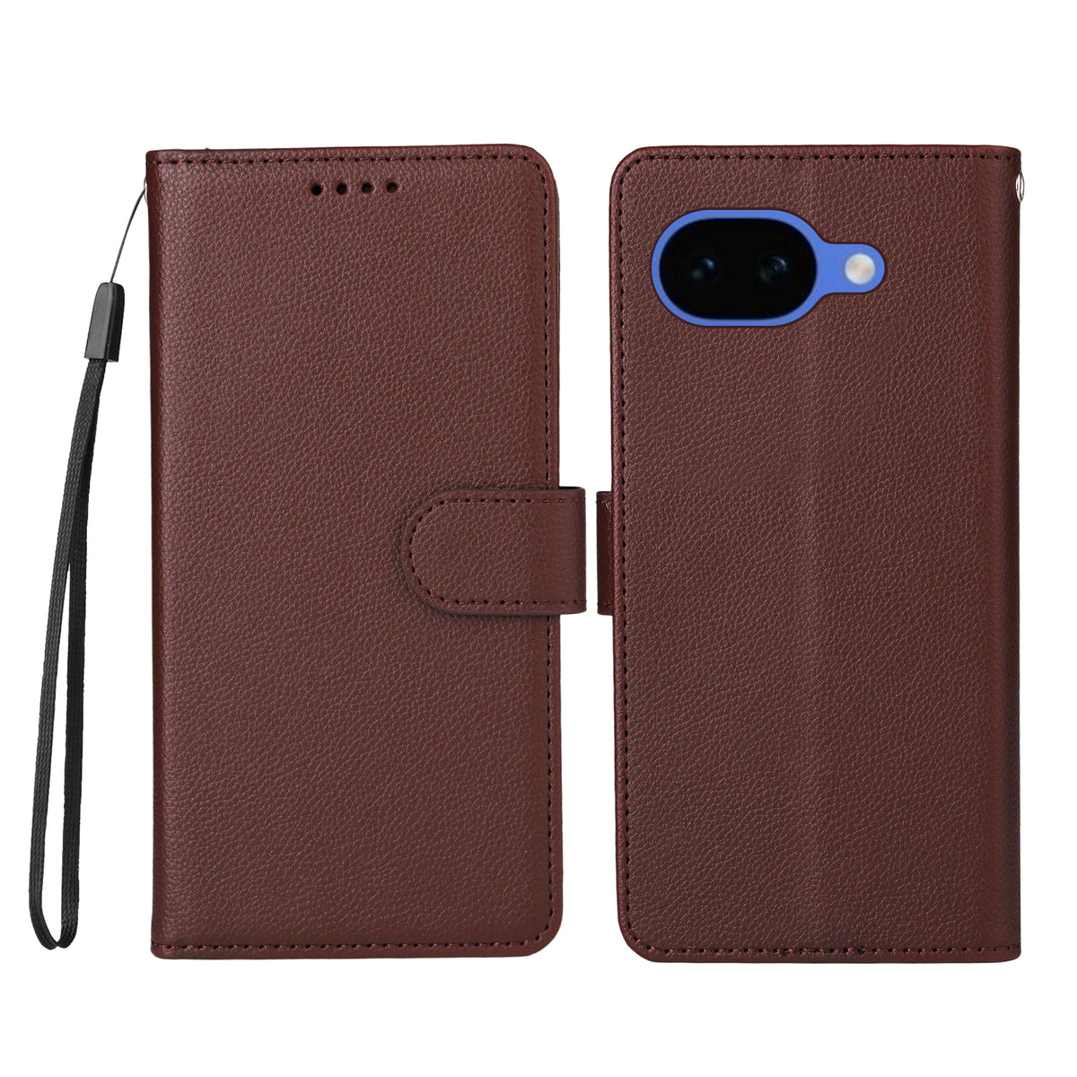 Til Google Pixel 10a Cover RFID Blokerende 3 Kortlommer PU Læder Telefoncover med Håndrem