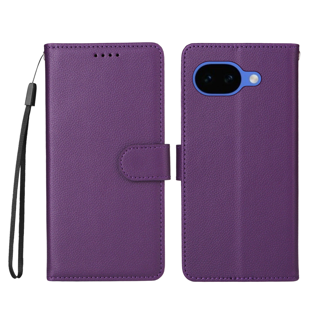 Til Google Pixel 10a Cover RFID Blokerende 3 Kortlommer PU Læder Telefoncover med Håndrem