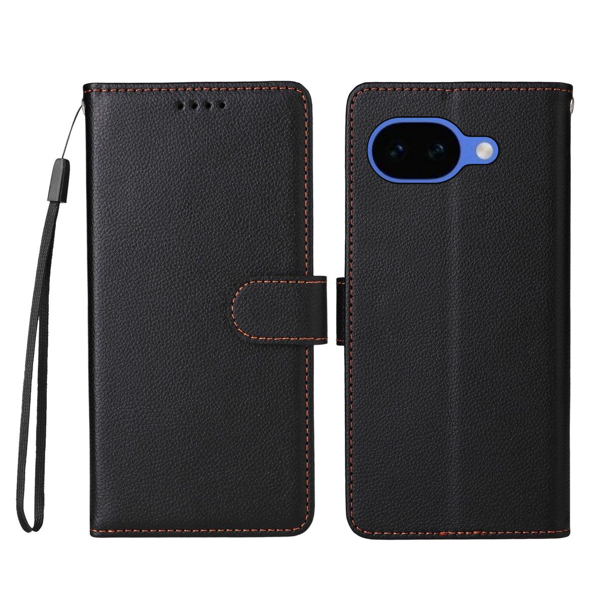 Til Google Pixel 10a Cover RFID Blokerende 3 Kortlommer PU Læder Telefoncover med Håndrem