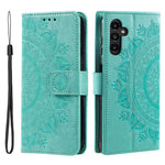 For Samsung Galaxy A57 5G Stand Case Imprinted Totem PU Leather Wallet Phone Cover with Wrist Strap