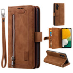 For Samsung Galaxy A57 5G Case 9 Card Slots Zipper Wallet PU Leather Phone Cover with Wrist Strap