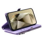 For Samsung Galaxy A57 5G Case TPU + PU Leather Wallet Phone Cover with Wrist Strap