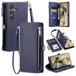 For Samsung Galaxy A57 5G Case TPU + PU Leather Wallet Phone Cover with Wrist Strap