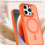 For iPhone 13 Pro Max Case Foldable Kickstand Matte PC + TPU Phone Cover Compatible with MagSafe