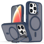 iPhone 13 Pro Max-skal, vikbart stöd, matt PC + TPU-mobilskal, kompatibelt med MagSafe