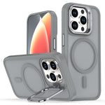 For iPhone 13 Pro Max Case Foldable Kickstand Matte PC + TPU Phone Cover Compatible with MagSafe