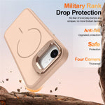 For iPhone 17th / 16th Case Compatible with MagSafe Skin-touch PC + TPU Phone Cover with Foldable Kickstand
