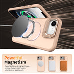 For iPhone 17th / 16th Case Compatible with MagSafe Skin-touch PC + TPU Phone Cover with Foldable Kickstand