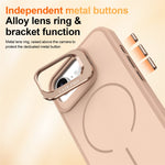 For iPhone 17th / 16th Case Compatible with MagSafe Skin-touch PC + TPU Phone Cover with Foldable Kickstand