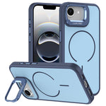 For iPhone 17th / 16th Case Compatible with MagSafe Skin-touch PC + TPU Phone Cover with Foldable Kickstand