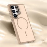 Samsung Galaxy S23 Ultra / S22 Ultra 5G Magnetiskt skal Skin-touch PC + TPU mobilskal med vikbart stativ