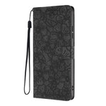 For Samsung Galaxy S26+ Flip Case Cherry Blossom Pattern Leather Wallet Stand Phone Cover with Wrist Strap