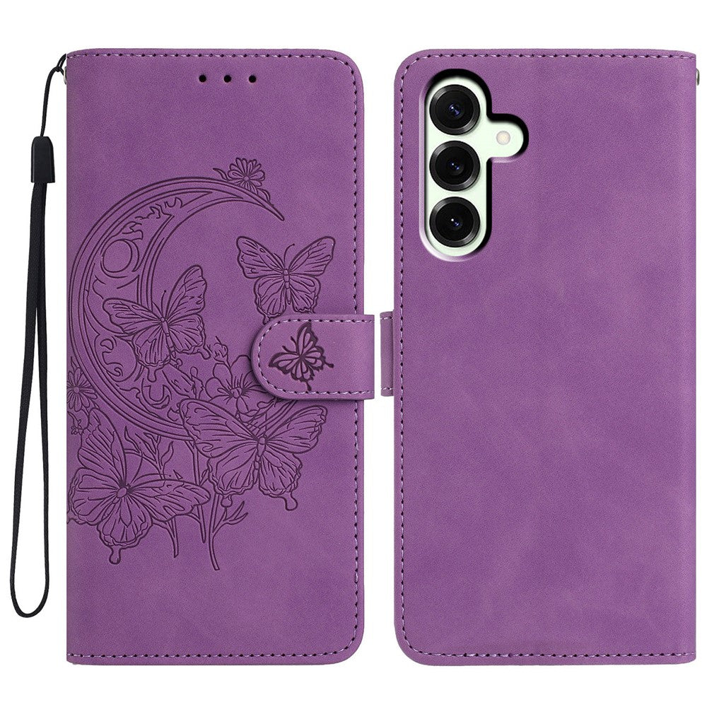 For Samsung Galaxy A37 5G Case Butterfly Flower Imprinted PU Leather Wallet Stand Phone Cover