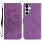 For Samsung Galaxy A37 5G Case Butterfly Flower Imprinted PU Leather Wallet Stand Phone Cover