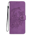 For Samsung Galaxy A37 5G Case Butterfly Flower Imprinted PU Leather Wallet Stand Phone Cover