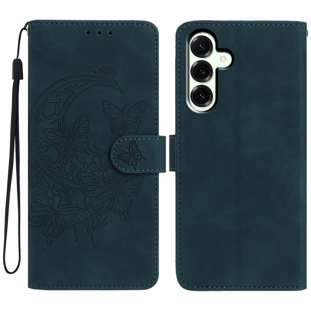 For Samsung Galaxy A37 5G Case Butterfly Flower Imprinted PU Leather Wallet Stand Phone Cover