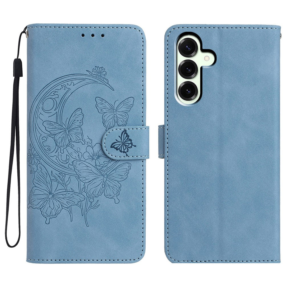 For Samsung Galaxy A37 5G Case Butterfly Flower Imprinted PU Leather Wallet Stand Phone Cover