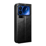 QIALINO For Xiaomi 17 Pro Wallet Case Genuine Cow Leather Phone Cover Card Holder Stand