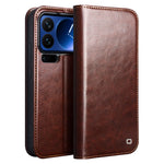 QIALINO For Xiaomi 17 Pro Wallet Case Genuine Cow Leather Phone Cover Card Holder Stand