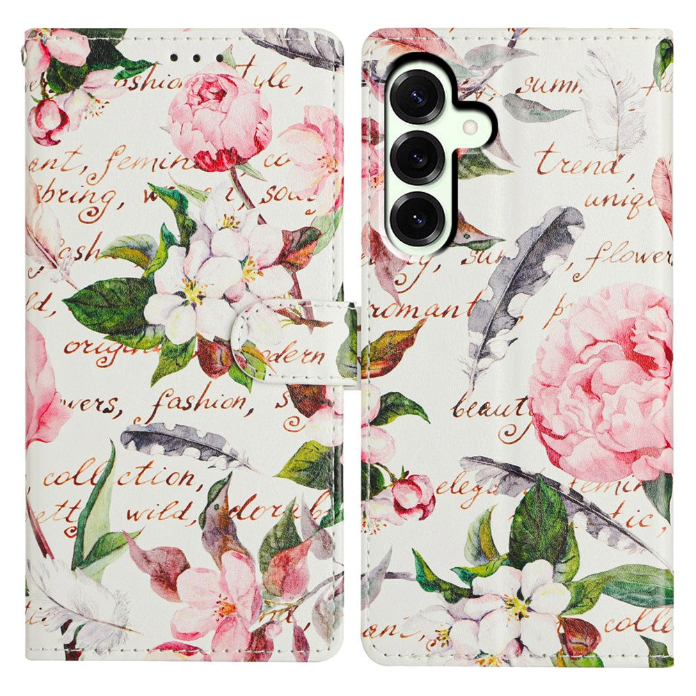For Samsung Galaxy A57 5G Case Pattern Printing Wallet Stand Flip Leather Phone Cover with Strap