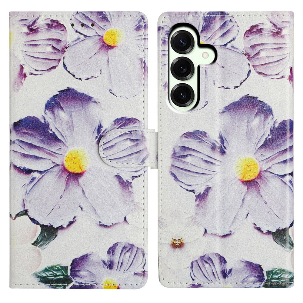For Samsung Galaxy A57 5G Case Pattern Printing Wallet Stand Flip Leather Phone Cover with Strap