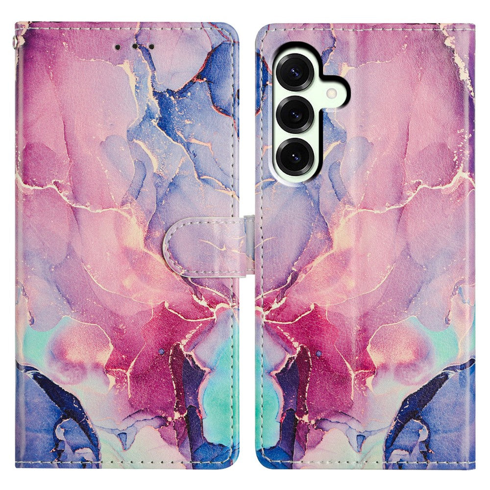 For Samsung Galaxy A57 5G Case Pattern Printing Wallet Stand Flip Leather Phone Cover with Strap