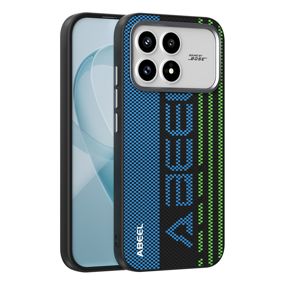 ABEEL Magnetiskt Skal För Xiaomi Redmi K90 5G / Poco F8 Pro 5G Mikropräglad 6D-tryckt PC TPU Aluminiumlegering Läder mobilskal