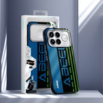 ABEEL För Xiaomi Redmi K90 Pro Max 5G / Poco F8 Ultra Magnetiskt Skal Mikroprägling 6D-tryckt PC TPU Aluminiumlegering Läder mobilskal