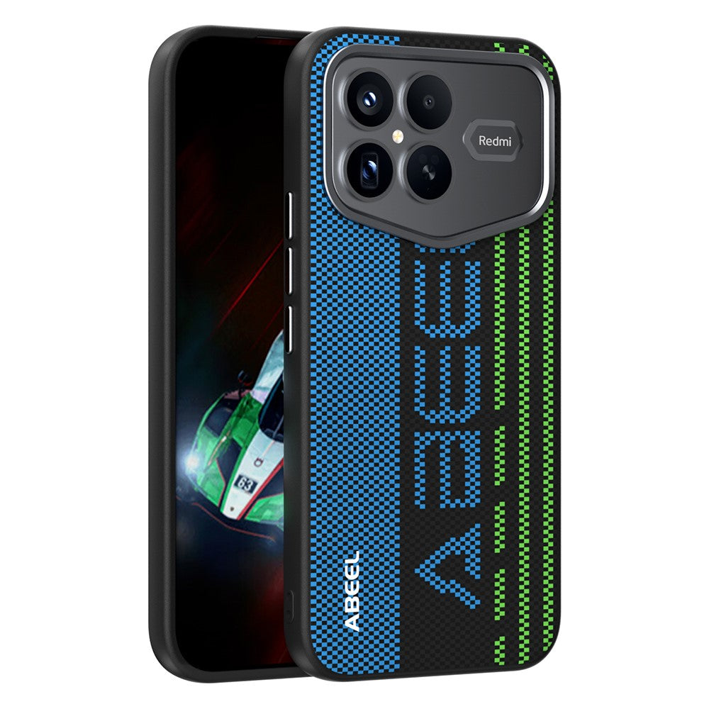ABEEL For Xiaomi Redmi K90 Pro Max Champion Edition Magnetic Case Micro-Embossing 6D Printed PC TPU Aluminum Alloy Leather Phone Cover