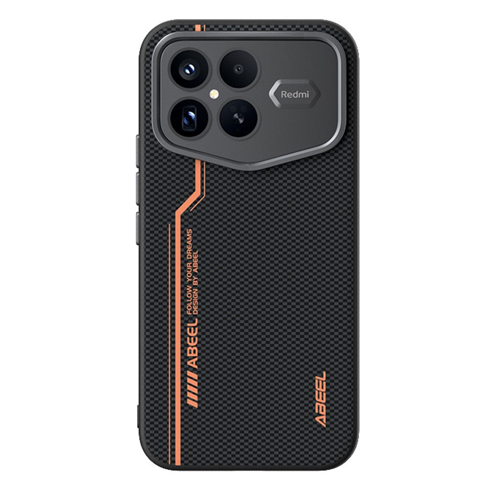 ABEEL For Xiaomi Redmi K90 Pro Max Champion Edition Magnetic Case Micro-Embossing 6D Printed PC TPU Aluminum Alloy Leather Phone Cover