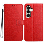 For Samsung Galaxy A27 5G Leather Case with Card Slots Mandala Pattern Phone Cover Stand