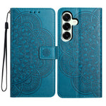 For Samsung Galaxy A27 5G Leather Case with Card Slots Mandala Pattern Phone Cover Stand