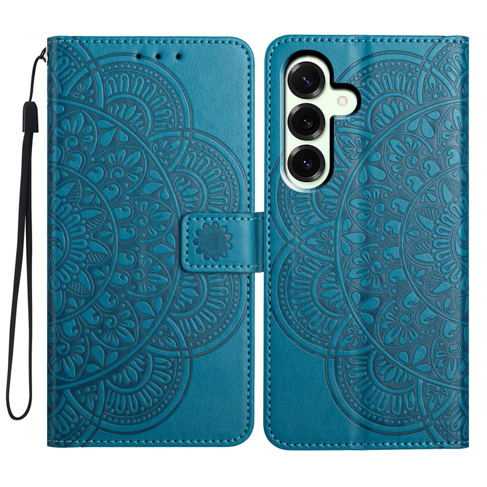 For Samsung Galaxy A37 5G Leather Case with Card Slots Mandala Pattern Phone Cover Stand