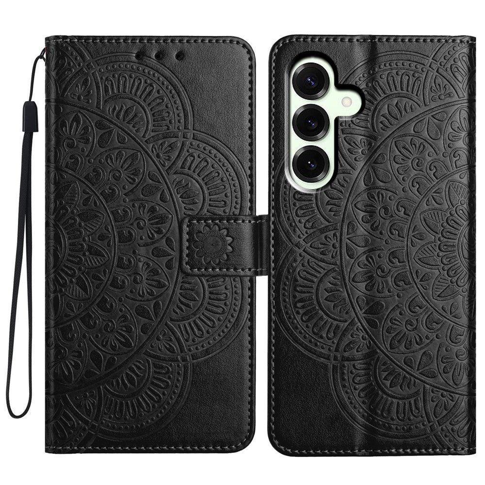 For Samsung Galaxy A37 5G Leather Case with Card Slots Mandala Pattern Phone Cover Stand
