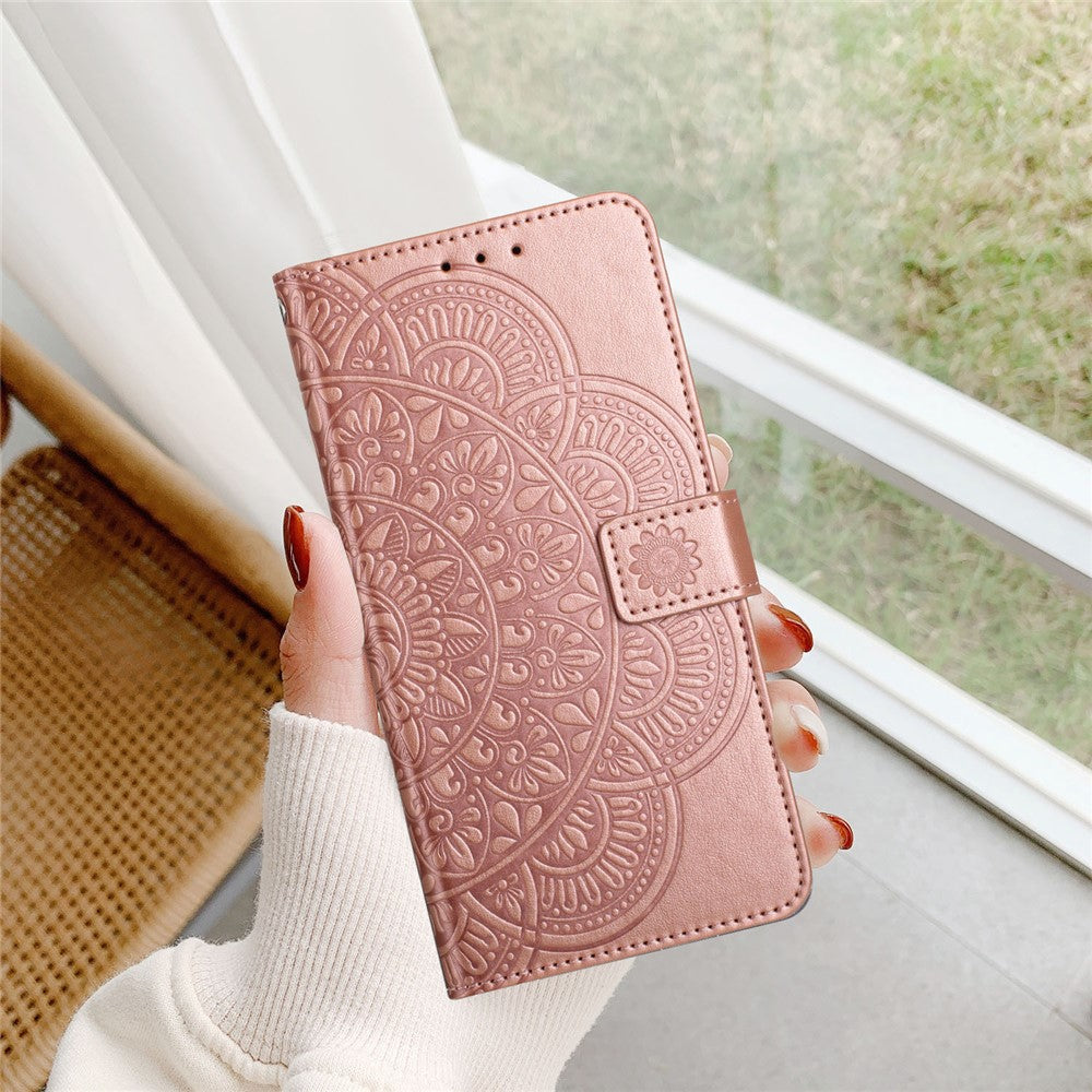 Til Samsung Galaxy A57 5G Lædercover med Kortpladser Mandala Mønster Telefoncover Stand