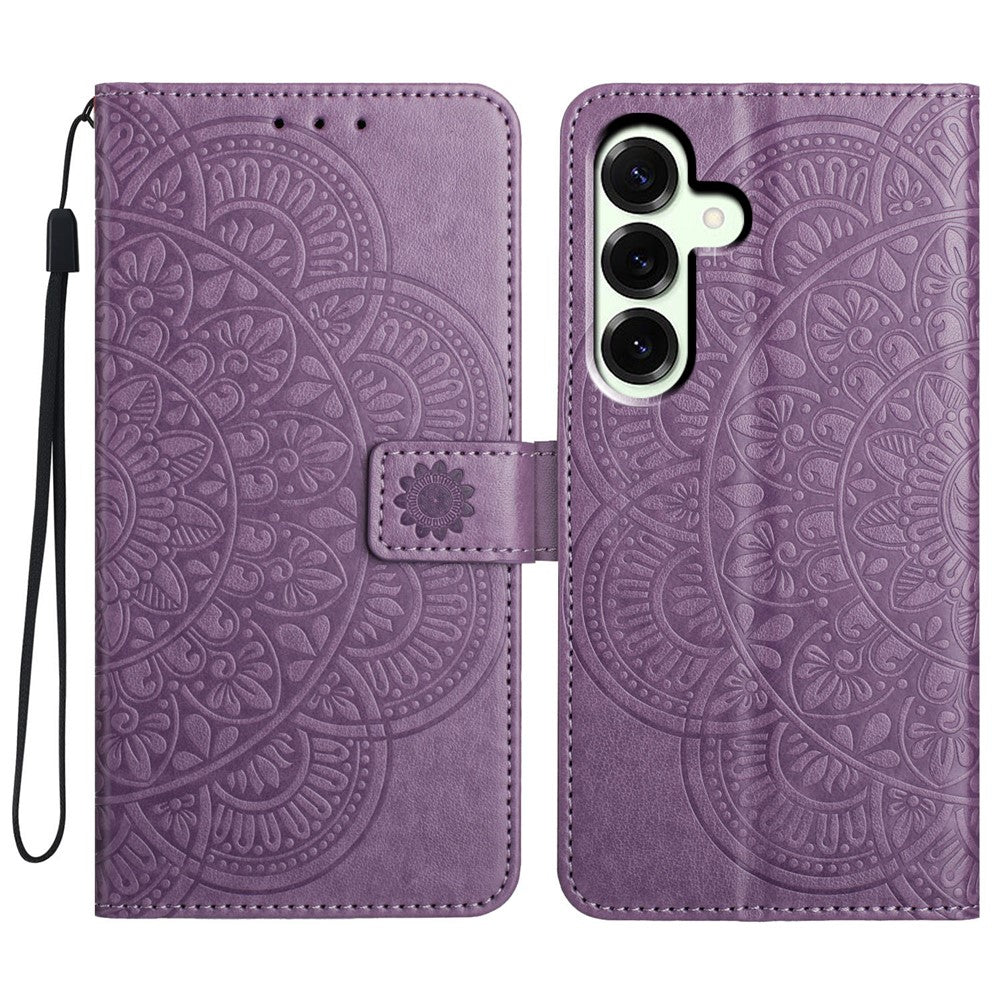 Til Samsung Galaxy A57 5G Lædercover med Kortpladser Mandala Mønster Telefoncover Stand