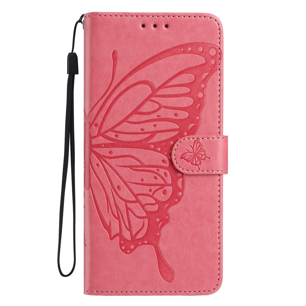 For Samsung Galaxy A37 5G Case Butterfly Imprinted Wallet Stand PU Leather Flip Phone Cover with Strap