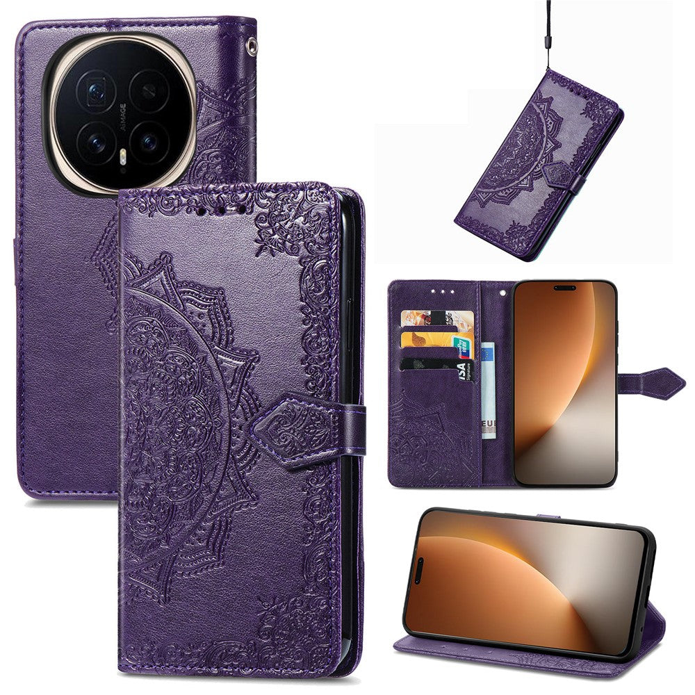 For Honor Magic8 Pro 5G Case Wallet Mandala Flower Leather Phone Cover Stand View
